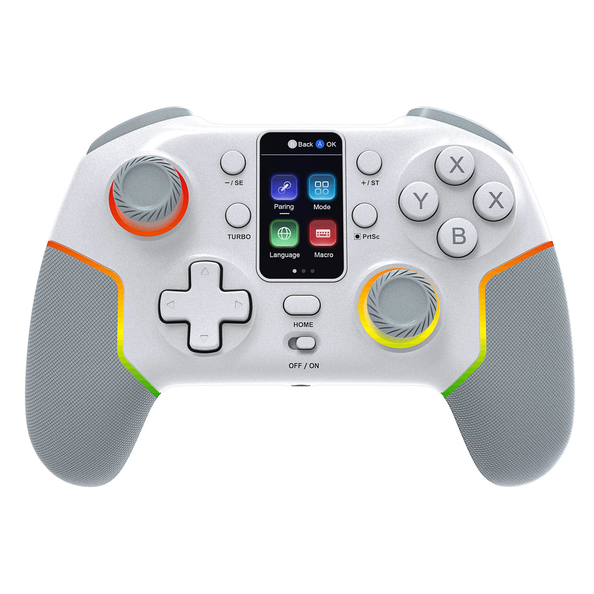 Wireless Controller 7052P for PC/Switch/iOS/Android With Intelligent Screen,Hall Joysticks &Turbo/Vibration,1000mAh Gamepad