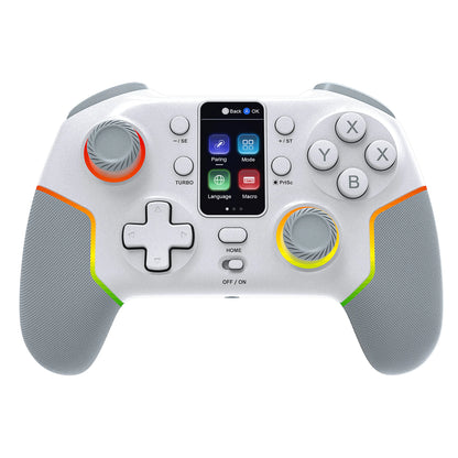 Wireless Controller 7052P for PC/Switch/iOS/Android With Intelligent Screen,Hall Joysticks &Turbo/Vibration,1000mAh Gamepad