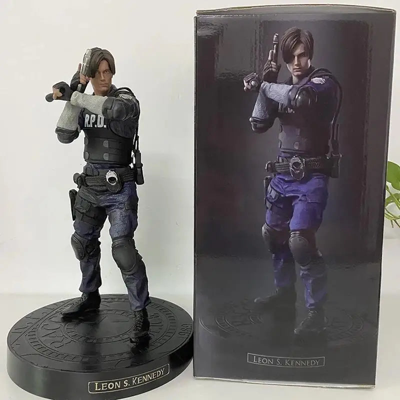 Biohazard Leon Scott Kennedy Anime Figure Brown Jacket Evil Police Game Model Toy Collection Birthday Gifts