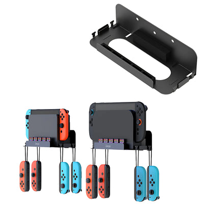 Wall Mount for  Switch 2/Switch 1, Model PG-SW2072: Storage Wall Stand with 5 Game Card Holders & 4 Joy Con Brackets