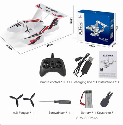 KF603 RC Glider EPP Foam 2.4G 3CH Radio Control Sea And Air RC Plane Water Land Flying Boat Airplane Toys Gift For Boys