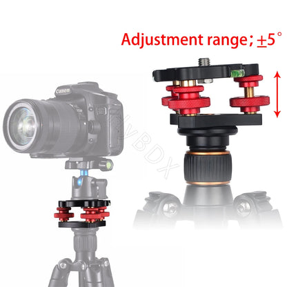 Tripod Speedy Leveling Base Leveler Adjusting Base Panning Level Plate With Bubble Level For   DSLR Camera