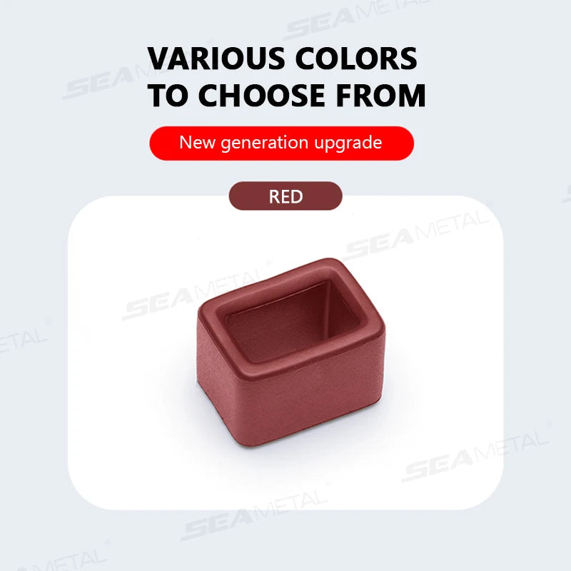 SEAMETAL Car Seatbelt Guard Seat Belt Holder EVA Buckle Protective Cover Upright Device Card Slot Bracket Car Accessories