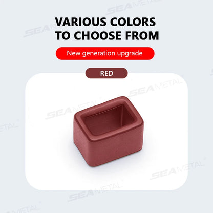 SEAMETAL Car Seatbelt Guard Seat Belt Holder EVA Buckle Protective Cover Upright Device Card Slot Bracket Car Accessories