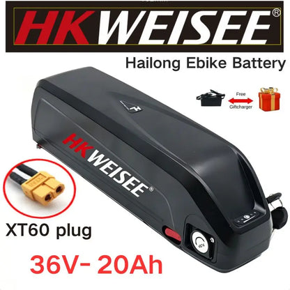 For Hailong 36V 48V 52V 15Ah 20Ah Battery For Bafang BBS02 BBS03 BBSHD Motor Hailong Battery Powerful and Long-Lasting Power