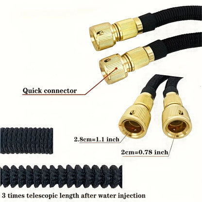 Expandable Garden Hose 25FT-150FT Magic Water Pipe for Home Garden Daily Watering High-Pressure Car Wash Cleaning Spray Gun