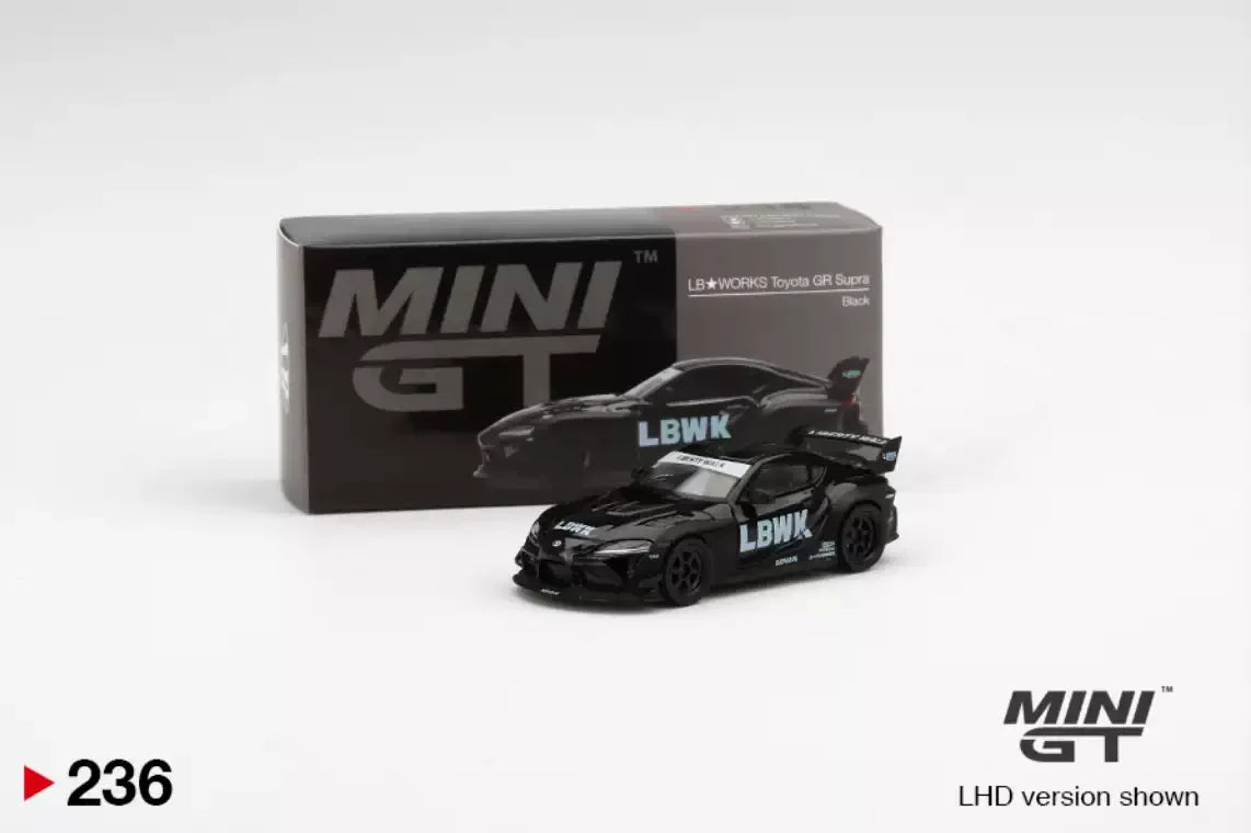 1:64 out-of-print wide-body version LBWORKS  GR Bull Devil Supra China Limited Edition 235 alloy die-cast car model, boys' toy