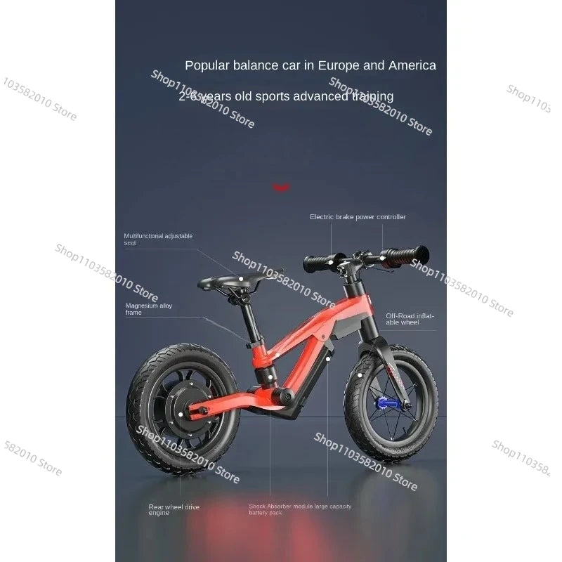 24V 250W 2.5Ah Lithium Battery Powered Children Riding cycle 12inch Electric Kids Balance Dirt Bike