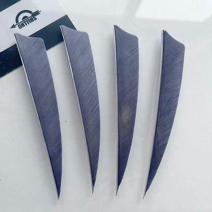 ONTFIHS 50PCS Archery Fletching RW 4" Shield Arrow Feathers with Natural Turkey Feathers