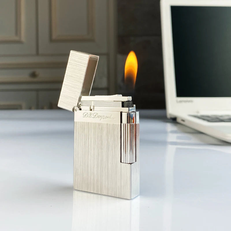 Windproof Lighter with Bright Sound for Men, Retro Cigarette Gift, Brass Shell, New
