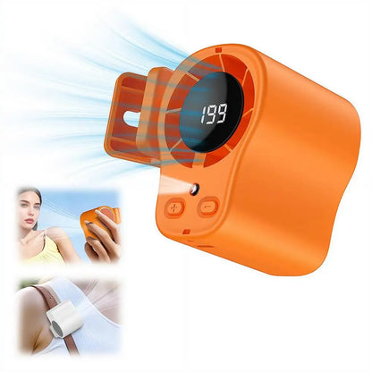 Car Fan USB Rechargeable Portable Clip-on Desk Fan LED Display 360° Rotation Quiet Powerful Airflow for Camping Travel Office