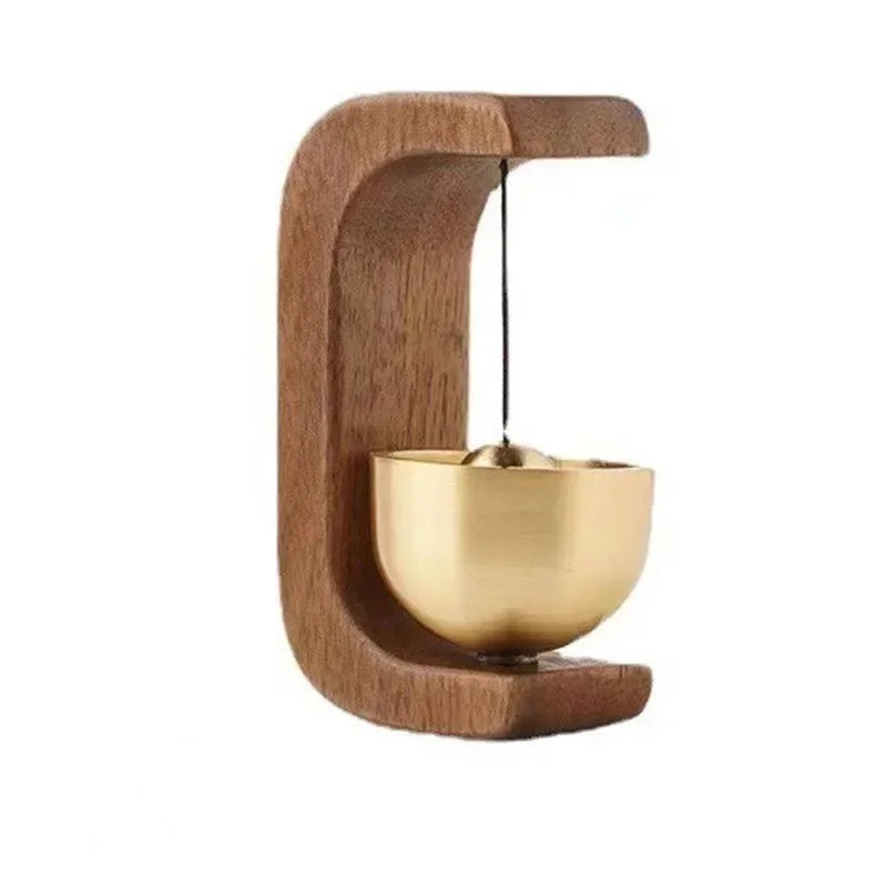 3A-Japanese Wooden Wind Chimes Wireless Doorbell Hanging Decorations Entrance Door Bell Decorative Wind Bell for Home Opening