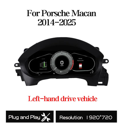 10.25 HD Digital Instrument Cluster For Porsche Macan 2014-2025 Wireless Carplay Speedometer, Dashboard, Gauge, Virtual Cockpit