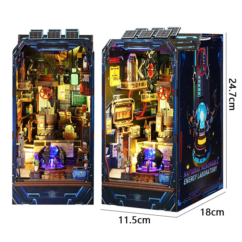 Magical DIY Book Nook Kits Miniature Doll House With LED Light 3D Puzzles Building Wooden Bookshelf Bookend Toy For Adults Gifts