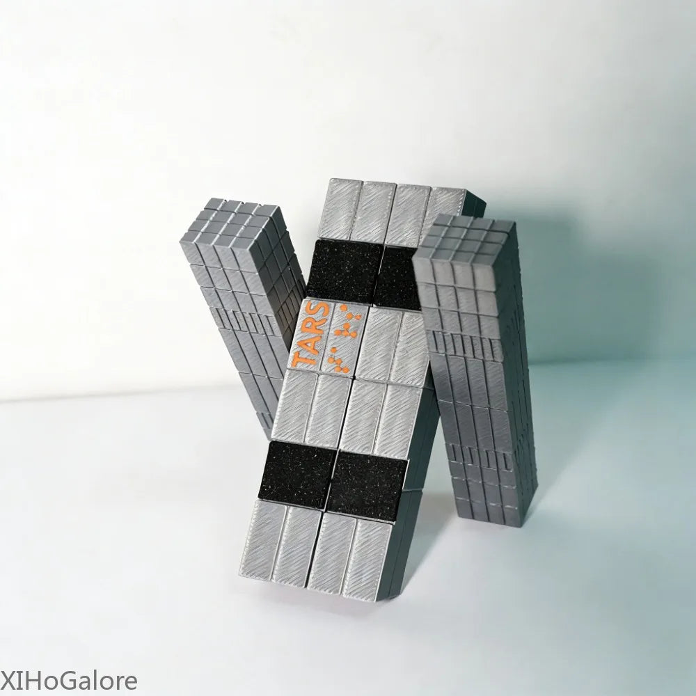 Desk Decor Interstellar Tars Robot 3D Printed Model Metallic Finish Collectible Durable Plastic SciFi Office Fans Gift Idea
