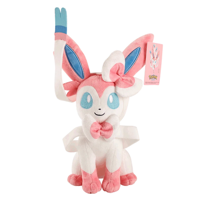 Pokemon Sylveon Plush Anime Cartoon Collectible Figurine Toy Kawaii Eevee Stuffed Doll for Kids and Adults