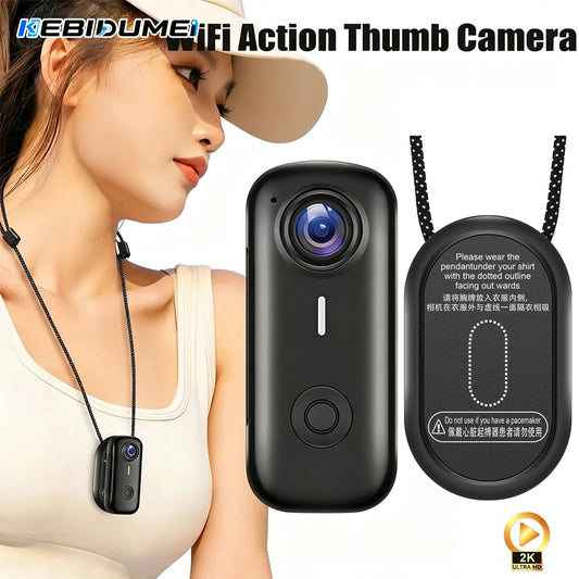 KEBIDUMEI Magnetic Wearable Action Camera 1080P With WiFi And Night Vision Ultra Compact Hands Free Body Cam For Sports Cycling