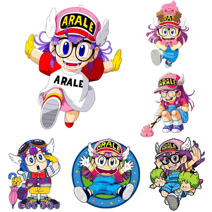 Anime Arale Dr Slump Cartoon Patches for Clothes Heat Transfer Thermal Vynil Stickers DIY T shirt Iron on for Women Appliqued