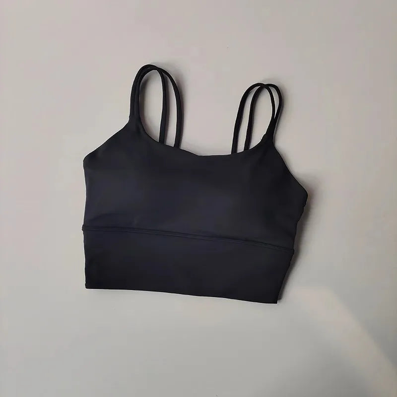 Women's Seamless Sports Bra Breathable Fitness Crop Top Beautiful Back Push-Up Yoga Tank Bra Slim Elastic Gym Vest