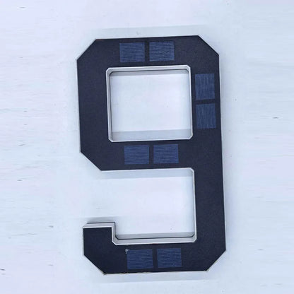 LED Solar House Number Light Waterproof Address Plate with Light Sensor for Home Entrance Yard Wall Outdoor Decoration