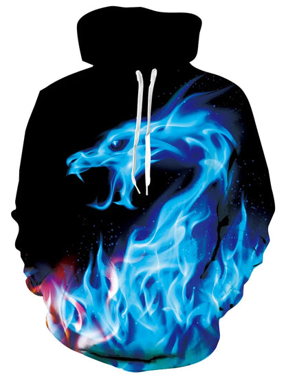 New Printed Unisex Hoodies Novelty Print 3D Patternv Hooded Pullover Sweatshirt With Pocket Hoodie Streetwear Loose Comfortable