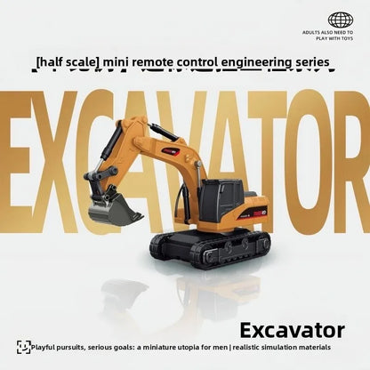2026 New 1/64 Remote-Controlled Alloy Forklift Engineering Vehicle Tabletop Toys Model Collection Gift For Boys