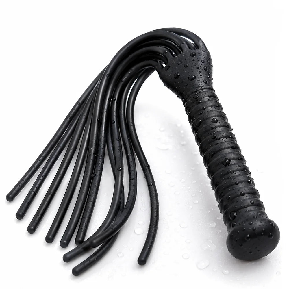 LEVETT Adult Flirting Silicone Flogger BDSM Bondage Women Sex Toys Party Spanking Queen Whip Accessories for Cosplay Couples 18+