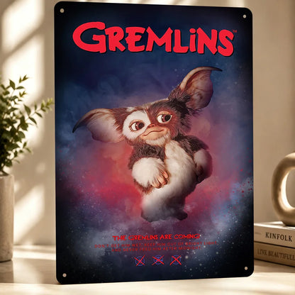 Gremlins Aluminum Posters Customized Metal Tin Sign Vintage Premium Dramatic Screen Scene Wall Art For Film Fans And Theaters