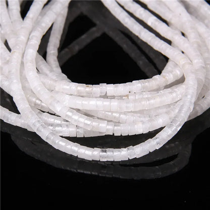 New Fashion Flat Disc Round Stone Bead 4x2MM Quartzs Imperial Agat Jaspers Loose Spacer Heishi Beads Jewelry Diy Accessories