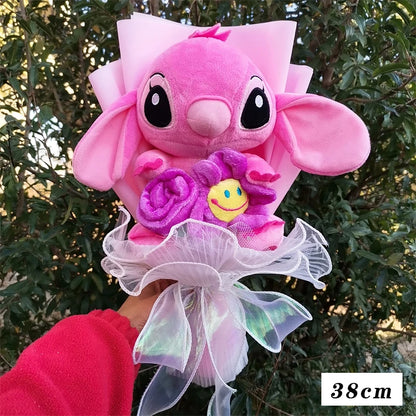 Cartoon Winnie the Pooh Pig Plush Bouquet Handmade Flower Bouquet Plush Doll Wedding Graduation Valentine Christmas Birthday Gif