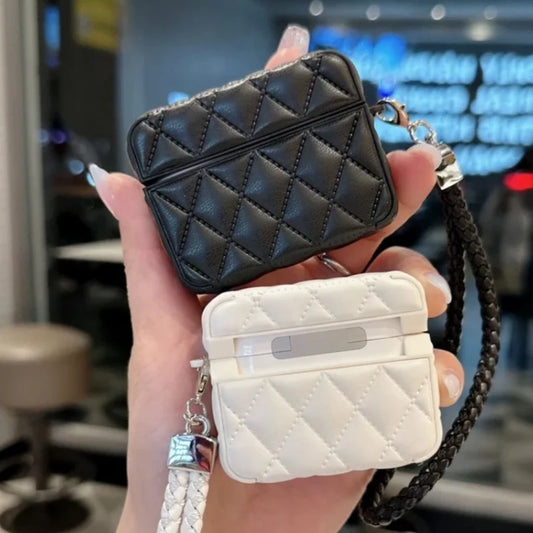 Fashionable High-End Leather PU Earphone Cover For AirPods 4 For AirPods Pro 2nd Cases For AirPods 3 2 1 Anti-lost Headphone Bag