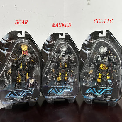 In Stock Celtic Predator Masked Scar Predator Figure Alien Action Figure Toys Collection Model Toys Joint Movable Gift for Kids