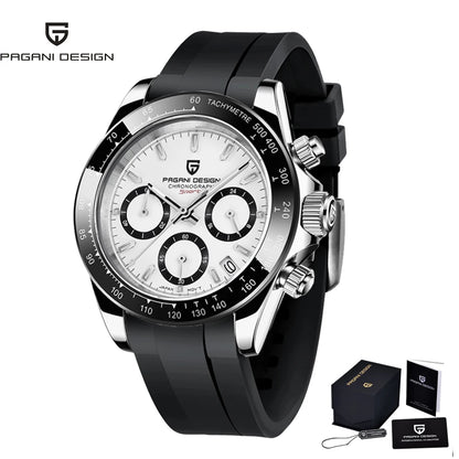 PAGANI Design PD1644 Men Quartz Watches Top Brand Luxury Sports Sapphire Stainless Steel Waterproof Chronograph Reloj Hombre