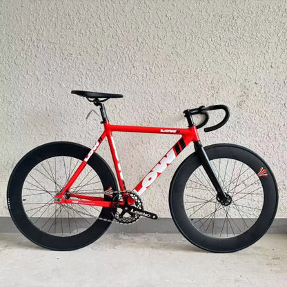 LOW Fixie Bicycle Aluminum Alloy Frame And Front Fork Fixie Bike Fixed Gear Bike 49T Spider Chianwheel 70mm Aluminum Alloy Rim