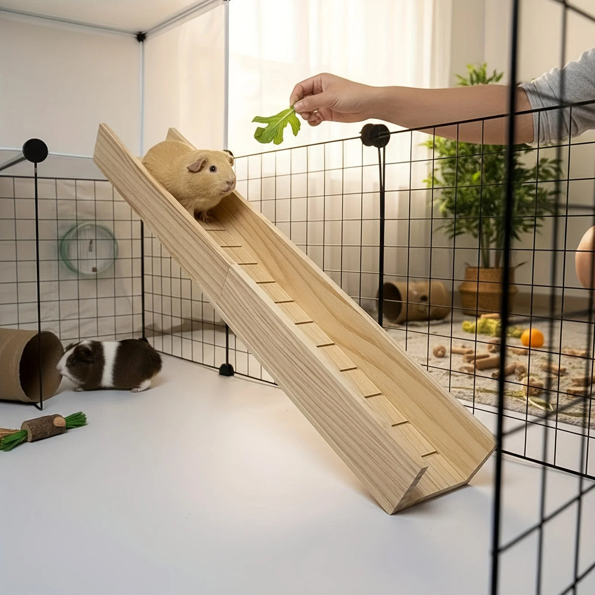 1 Piece of Accessory, Color and Style Shipped Randomly, Hamster Platform, Wooden Hamster Stairs, Golden Hamster Slide, Hamster Pet Toys, Landscaping Supplies