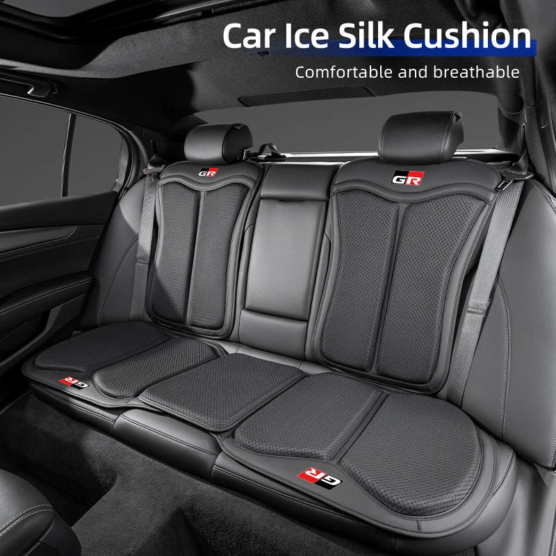 Car Seat Ice Silk Cushion Backrest Seat Protector Cover Accessories For Toyota Crown GR Corolla YARIS L Auris C-HR Hilux Vios Ra