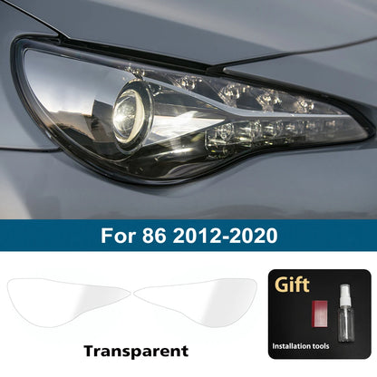 Car Headlight Protective Film For Toyota 86 GR86 2012-2026 Smoke Black Pre Cut Anti-Scratch High-Gloss Auto Vinyl Wrap Film
