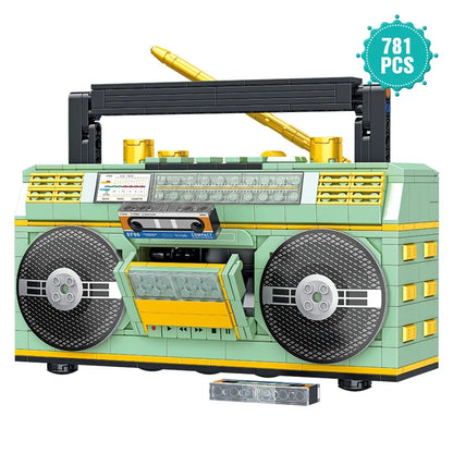 Retro Radio Classic Series Building Blocks Set Vintage Music Player Display Kit DIY Model Creative Gift Toys Adults Kid Children