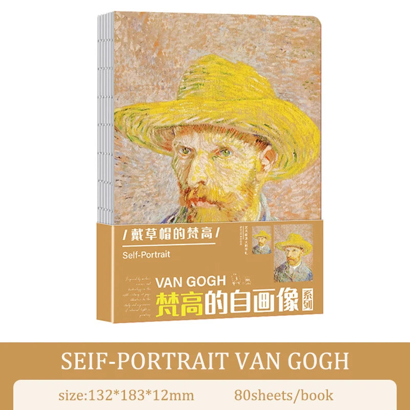 A5 Notebook Ukiyoe & Famous Painting Series Cover,80sheets/Book Writing Diary Recording Life Office Study Note Supplies CS-058