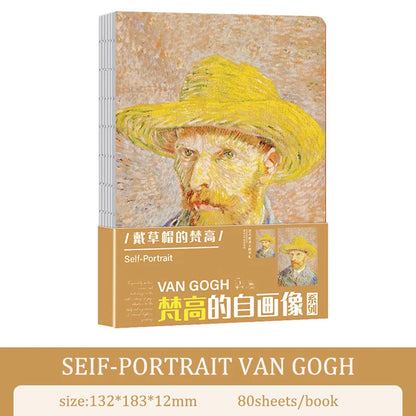 A5 Notebook Ukiyoe & Famous Painting Series Cover,80sheets/Book Writing Diary Recording Life Office Study Note Supplies CS-058