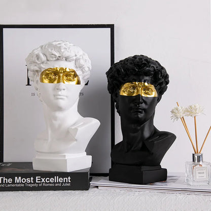 David Head Resin Statues Living Room, Table, Office Decoration European Home Decoration Statues Home Decor Art Bust Sculpture