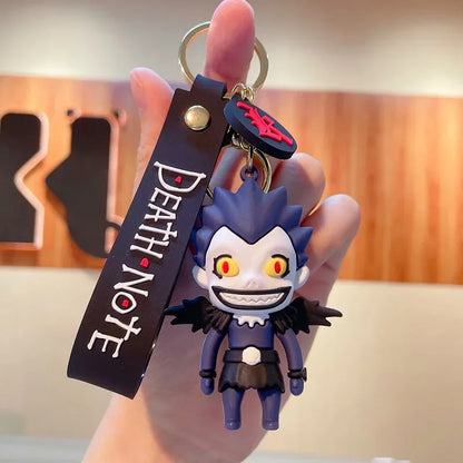 Death Note Keychain Anime L Ryuuku Ryuk Key Rings 3D Doll Figure Key Buckles Props Bag Accessories Friends Gift