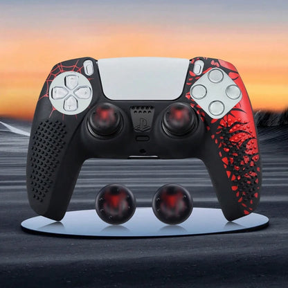 Anti-Slip Silicone PS5 Controller Cover Case Protective Skin with Thumb Grip Cap Sticker Compatible with PS5 Gaming Controller