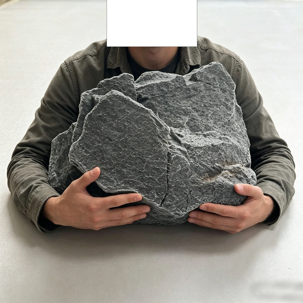1 Black 3D PU Stone Simulation Landscape Photography Prop Artificial Rock Scenic Decoration for Photo Shoots