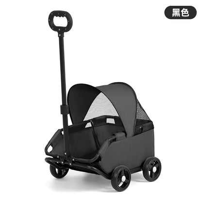 Small Pet Stroller for Dogs Cats Teddy Bears Outdoor Activities Lightweight and Foldable Car Accessories