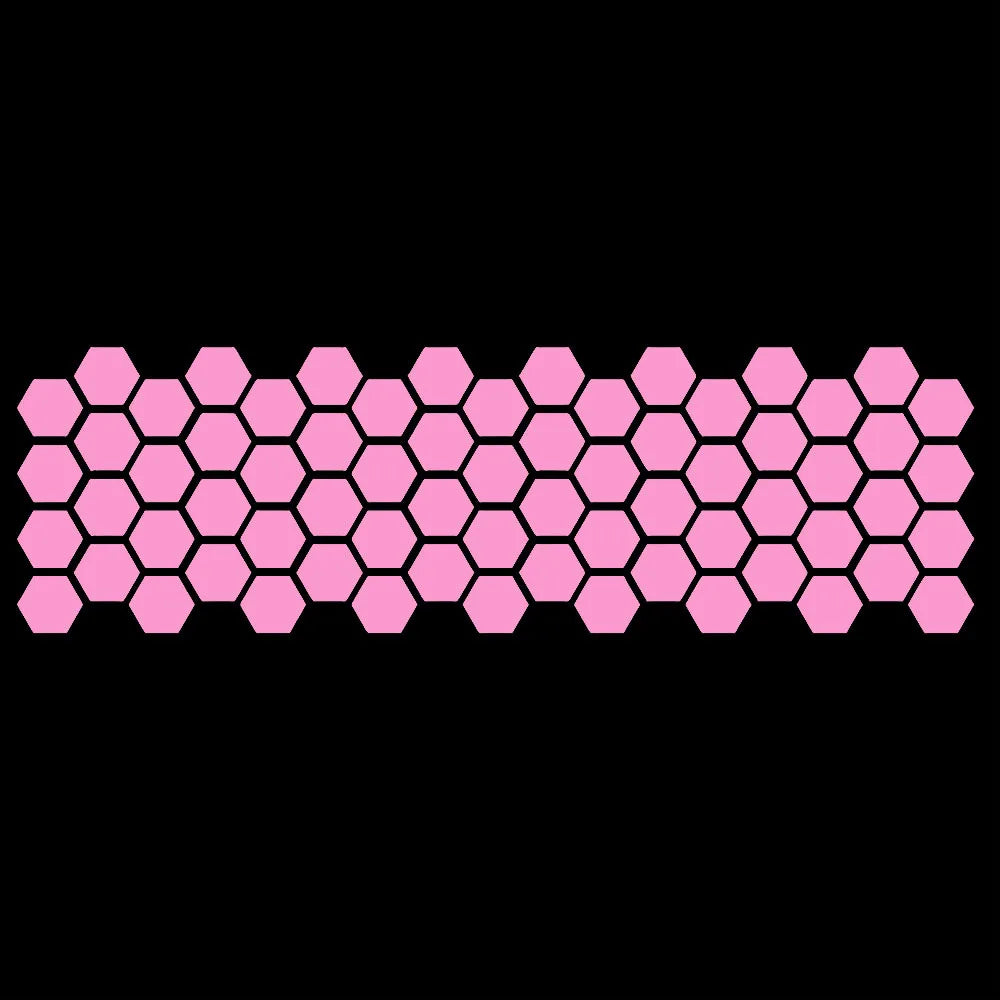 Honeycomb Pattern Waistline Sticker Modification Car Side Skirt Sticker Universal Body Decoration Side Door Sticker.