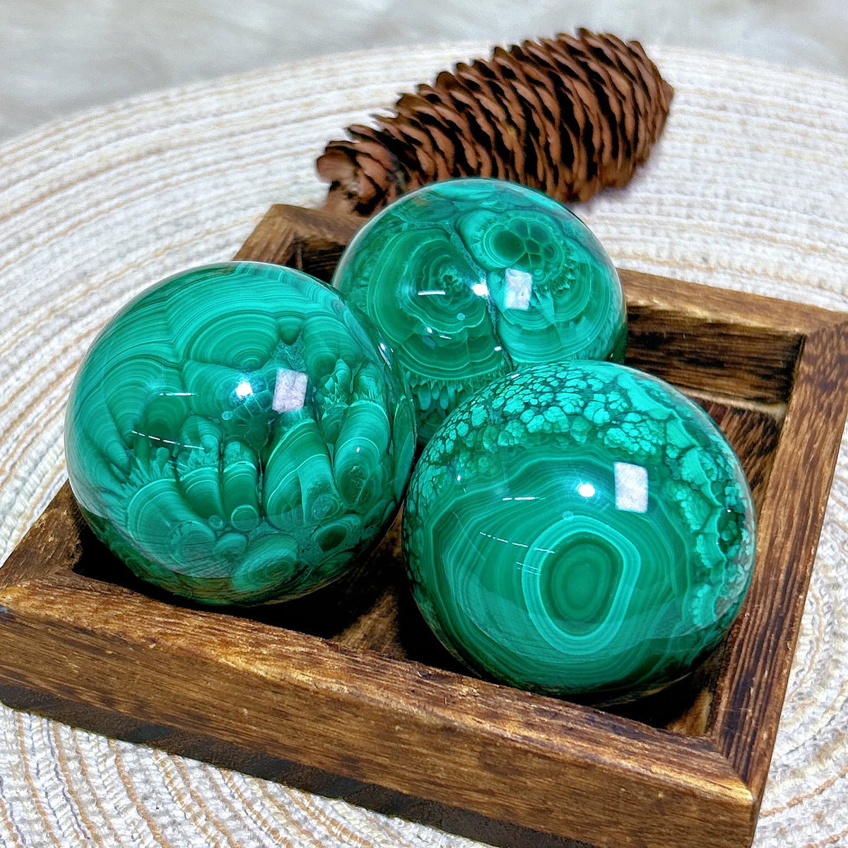 Malachite Pattern Sphere Ball Gemstones Reiki Energy Ore Natural Crystals Healing High Quality Home Decorations Room Decor Gift