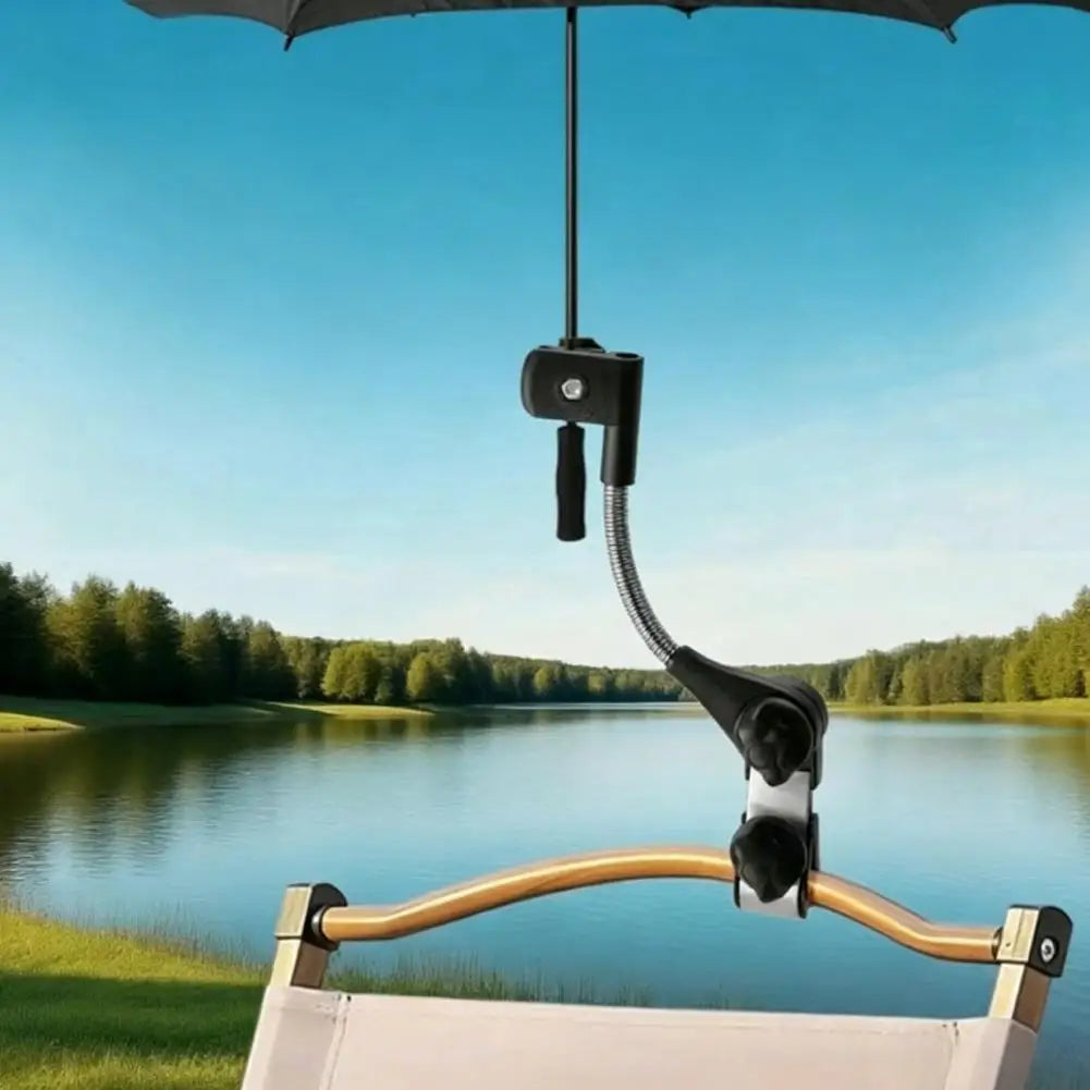 360° Adjustable Clip Baby Umbrella Holder for Stroller Chair Universal Holder For Fishing Camping Chair Outdoor Auto Scooter