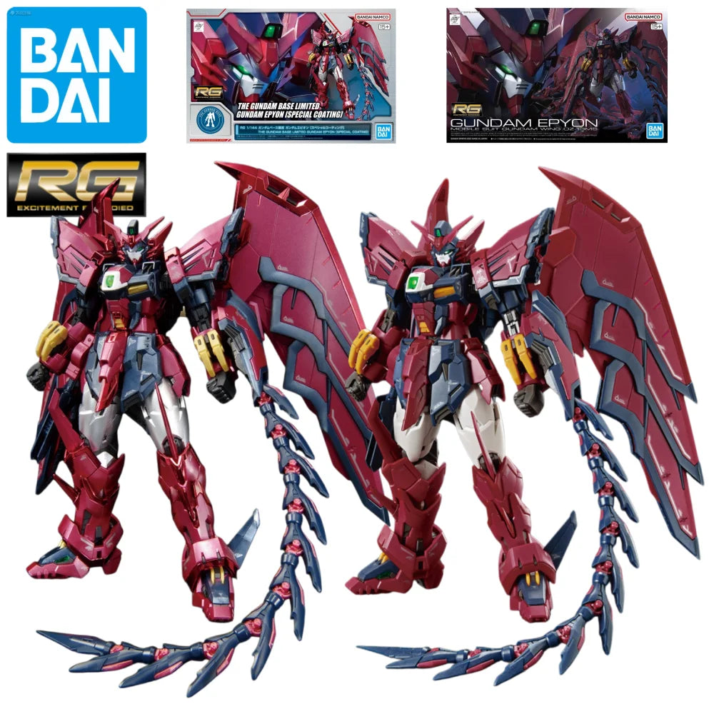 Bandai RG Gundam Epyon Special Coating 1/144 Scale Assembled Anime Action Figure Model Kit Gift for Collector & Fans Ornaments