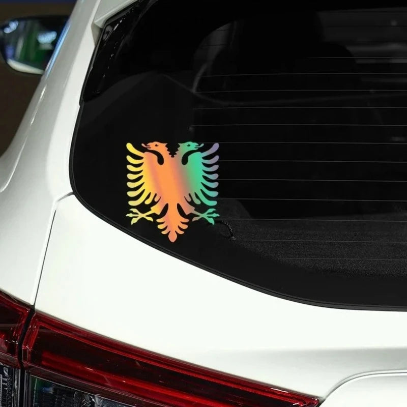 Albanian Double Headed Eagle Car Sticker Truck Bumper Car Rear Window Whole Body Waterproof Vinyl Decal Auto Decor Accessories
